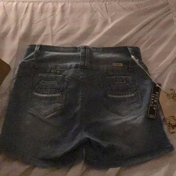 BRAND NEW HIGH WAIST SILVER DIVA BOOTY SHORTS L - Picture 2 of 4